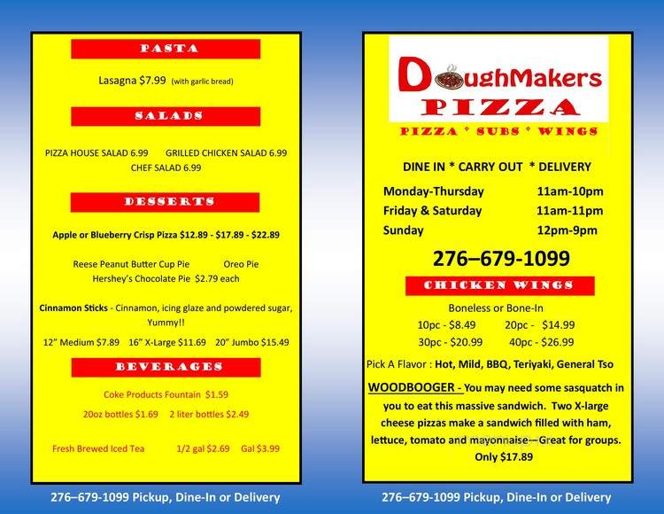 DoughMakers pizza - Norton, VA