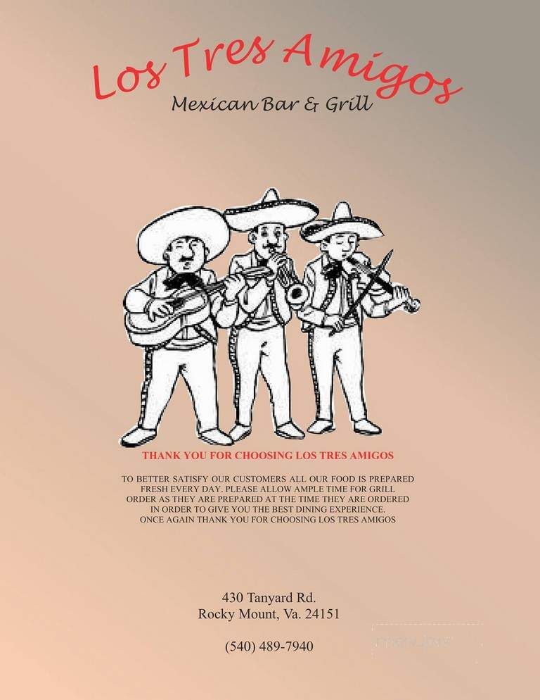 Los Tres Amigo - Rocky Mount, VA