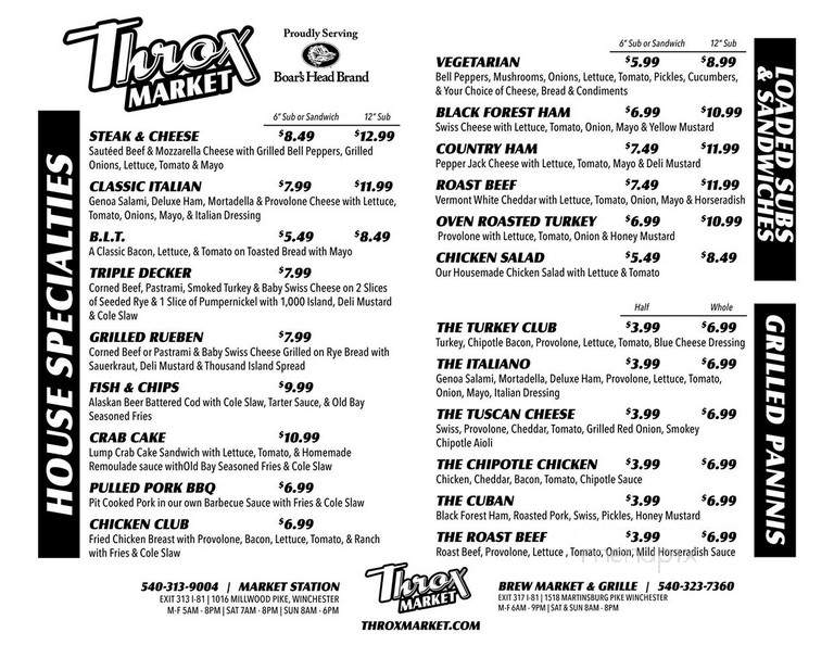 Throx Brew Market & Grille - Winchester, VA