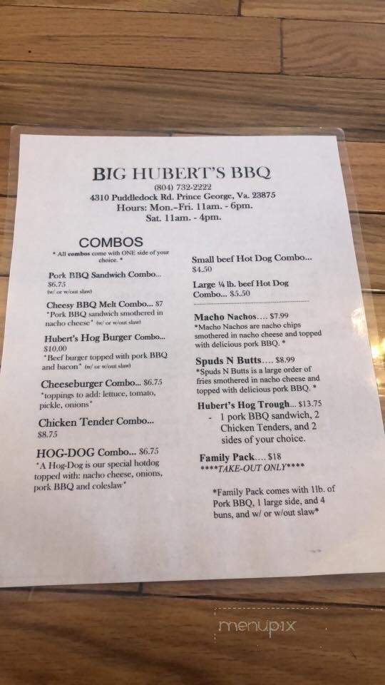 Big Hubert's BBQ - Prince George, VA