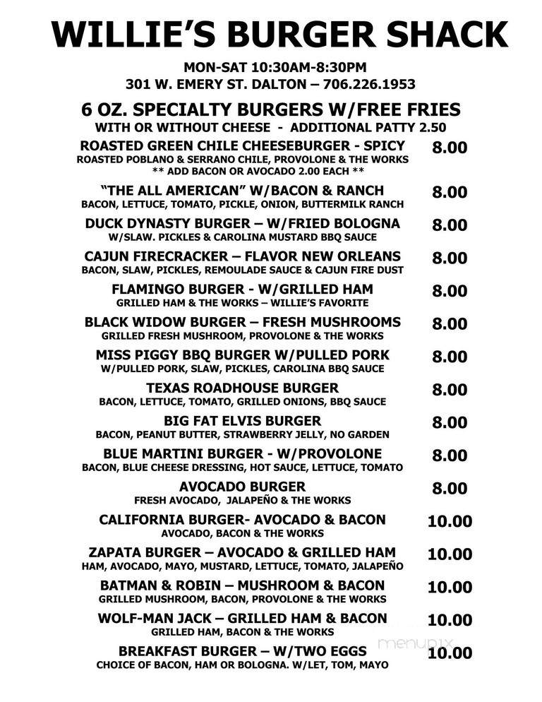 Willies Burger & Fish Fry - Dalton, GA