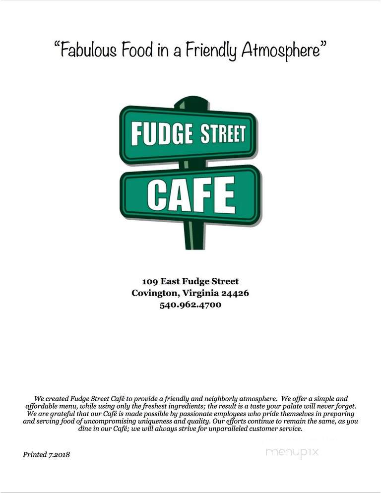 Fudge Street Cafe - Covington, VA