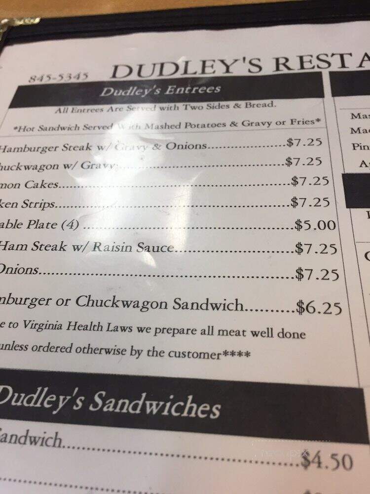 Dudley's Family Style Restaurant - Madison Heights, VA