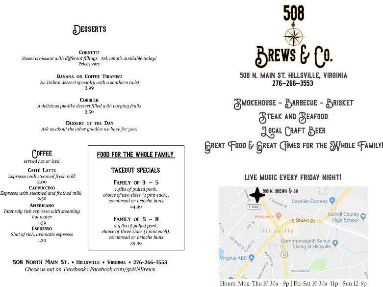 508 N Brews & Co. - Hillsville, VA