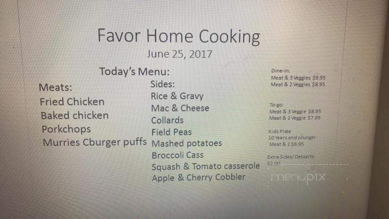 Favor Home Cooking - Anderson, SC