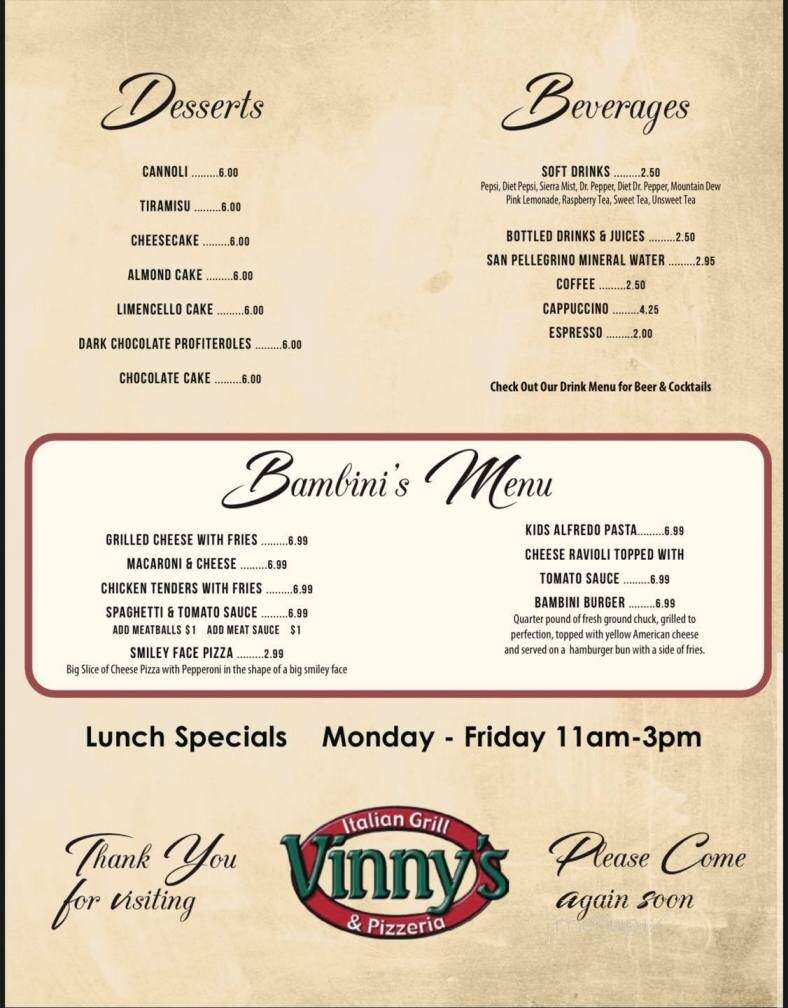 Vinny's Italian Restaurant - Glen Allen, VA