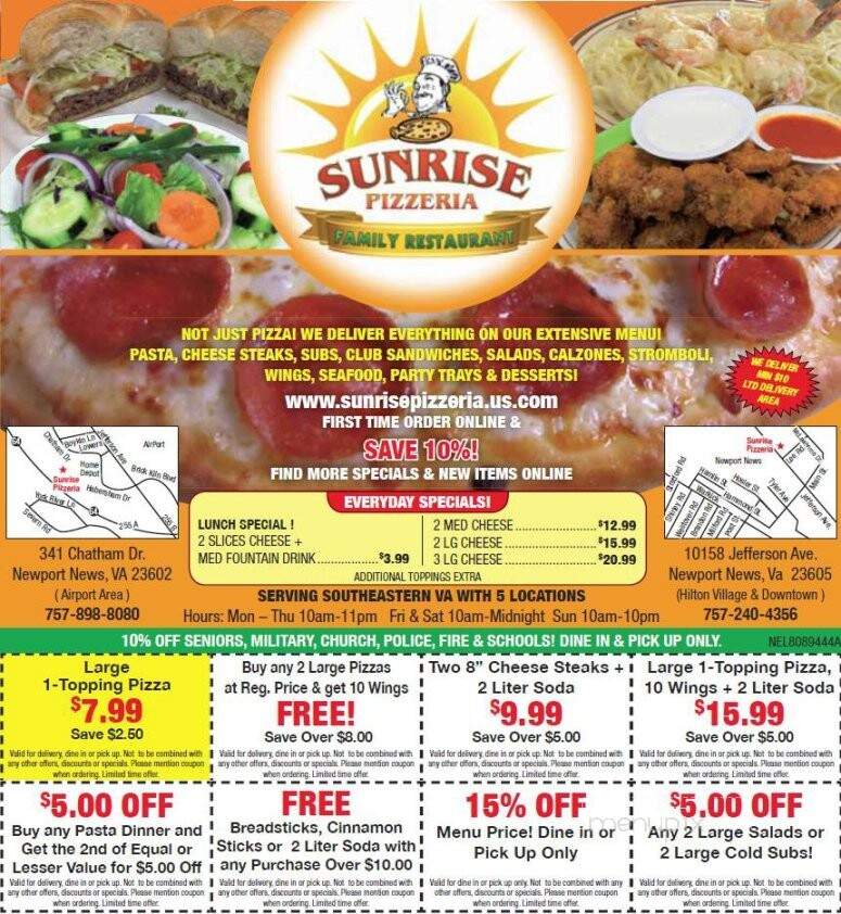 Sunrise Pizzeria - Exmore, VA