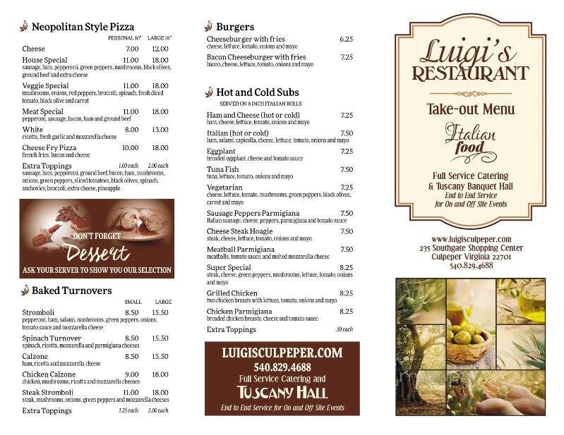 Luigi's Italian Restaurant - Culpeper, VA