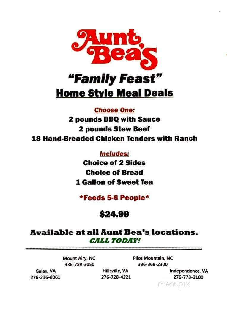 Aunt Bea's Barbeque - Mount Airy, NC