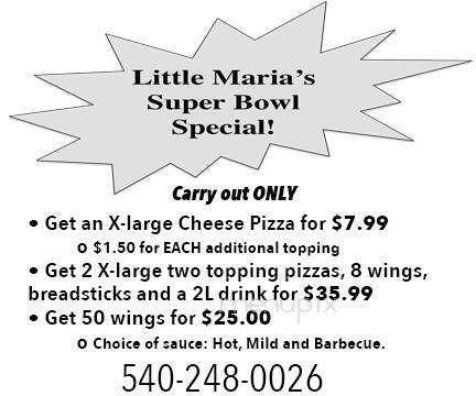 Little Maria's Pizza & Subs - Staunton, VA