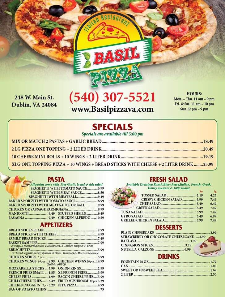 Basil Pizza - Dublin, VA