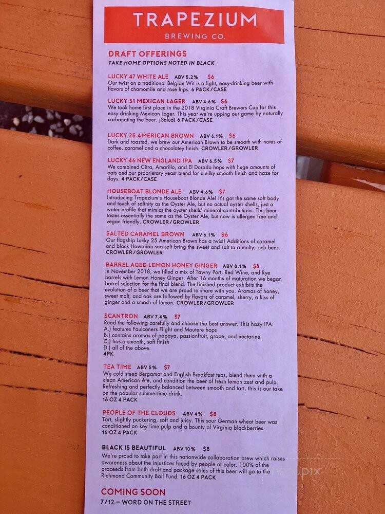 Trapezium Brewing - Petersburg, VA