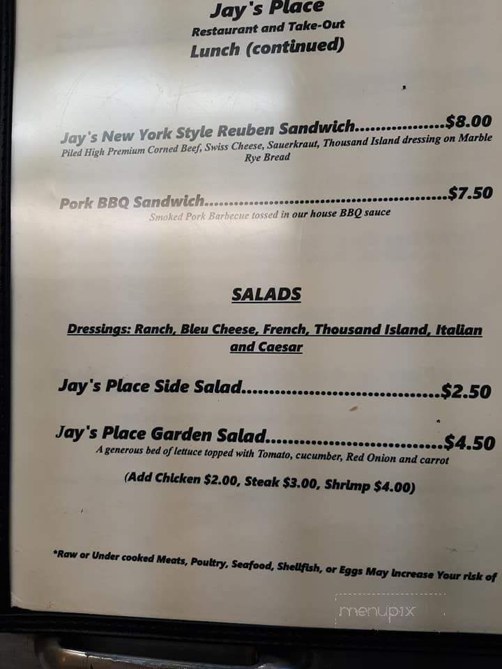 Jay's Place Restaurant and Takeout - Hague, VA