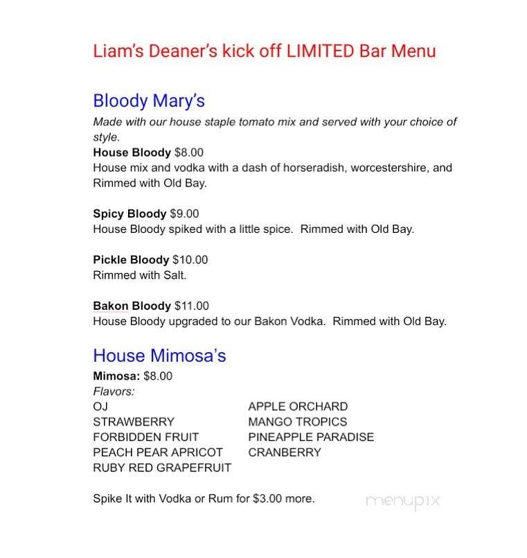 Liam's Deaner Brunch Bistro - Suffolk, VA