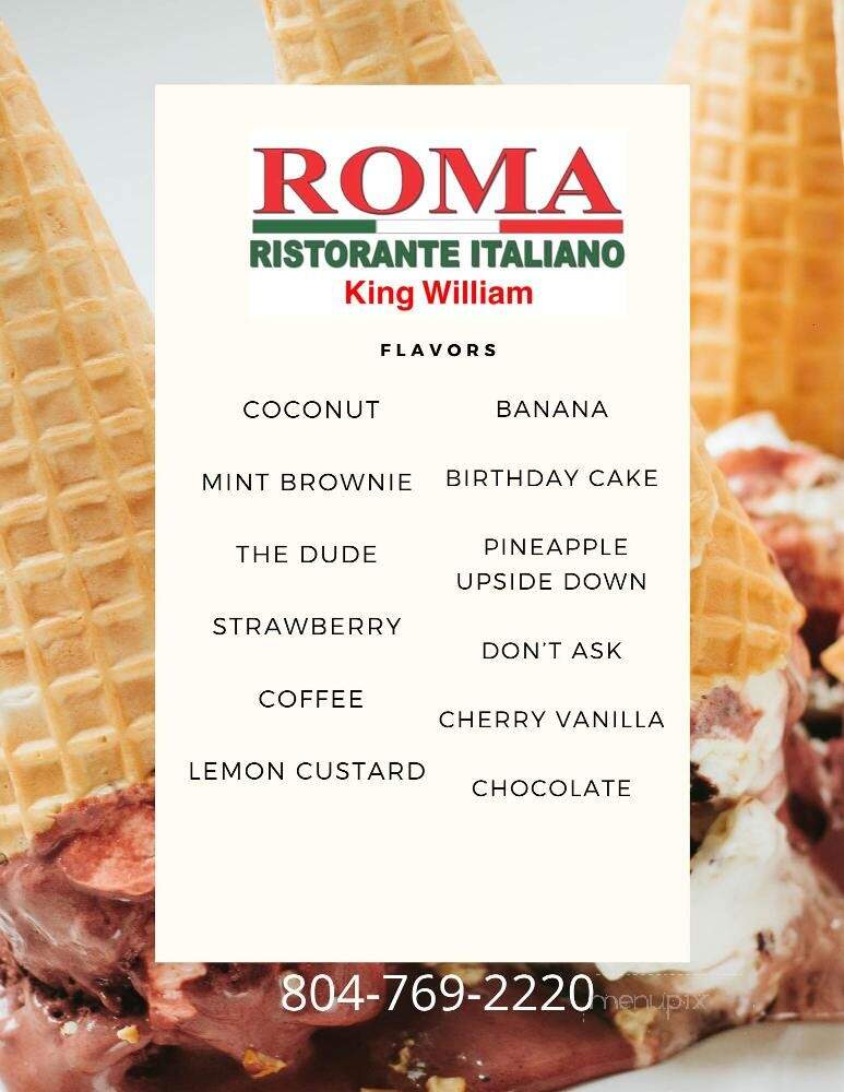 Roma Ristorante Italiano - King William, VA