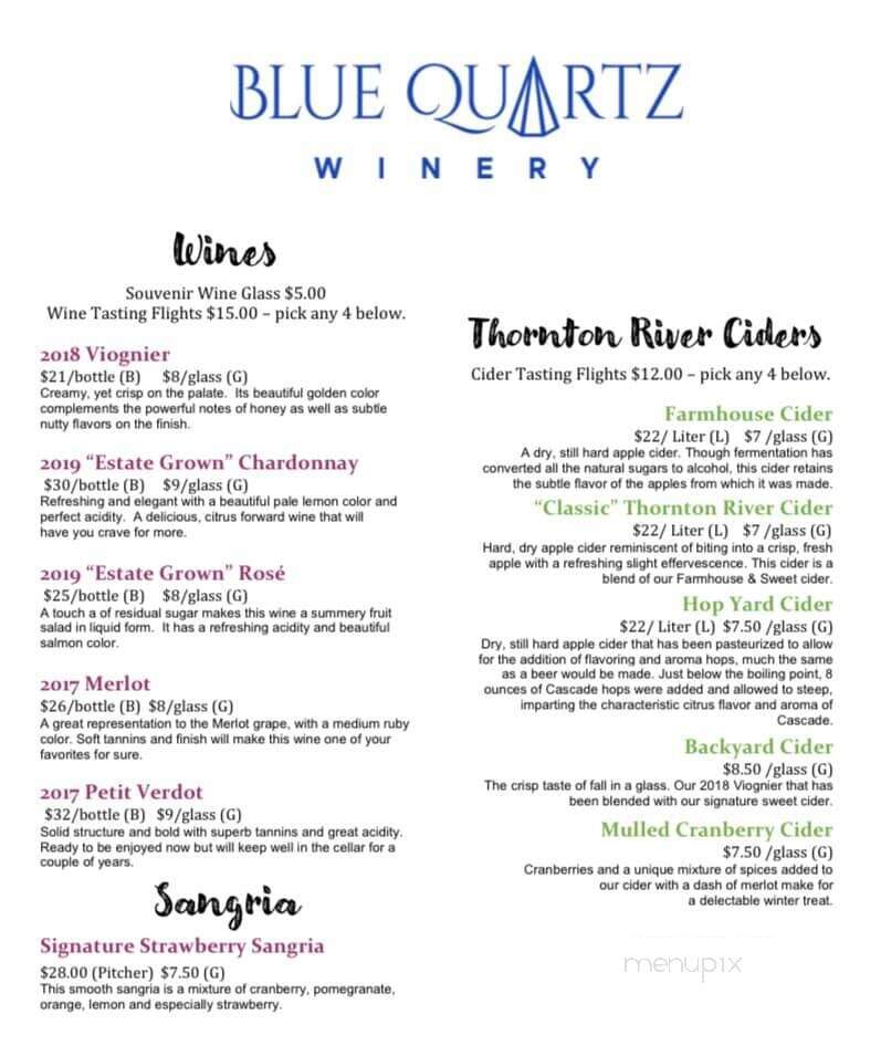 Blue Quartz Winery - Etlan, VA