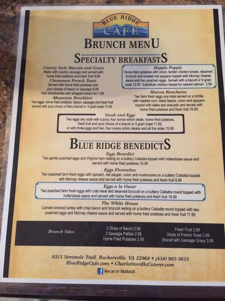 Blue Ridge Cafe Co - Ruckersville, VA