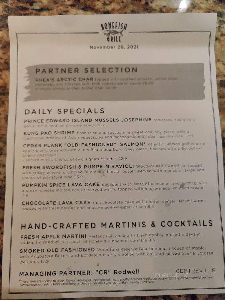 Bonefish Grill - Centreville, VA