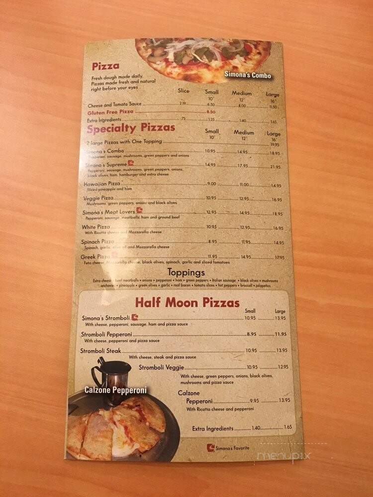 Simona Pizzas & Subs - Petersburg, VA