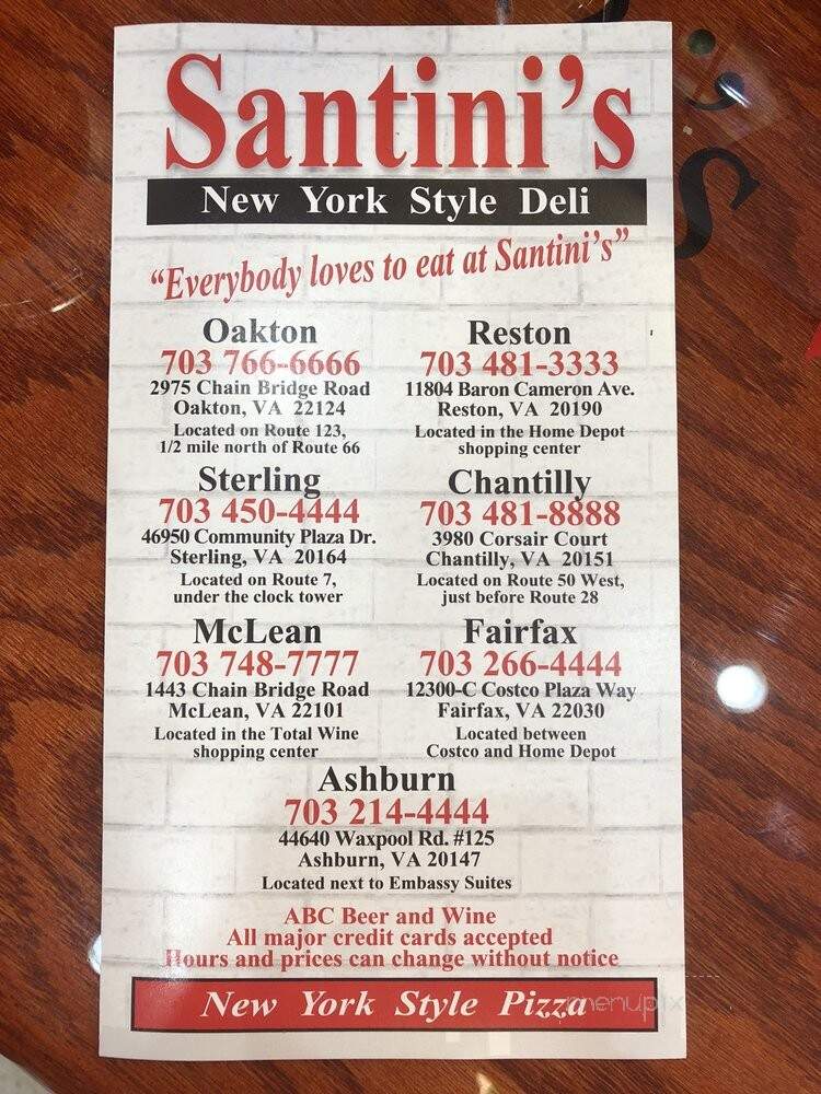 Santini's New York Style Deli - Ashburn, VA