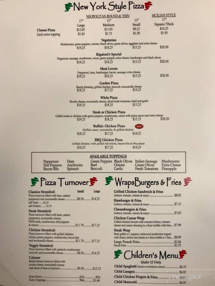 Rigatoni's Pizzeria & Italian - Pilot Mountain, NC