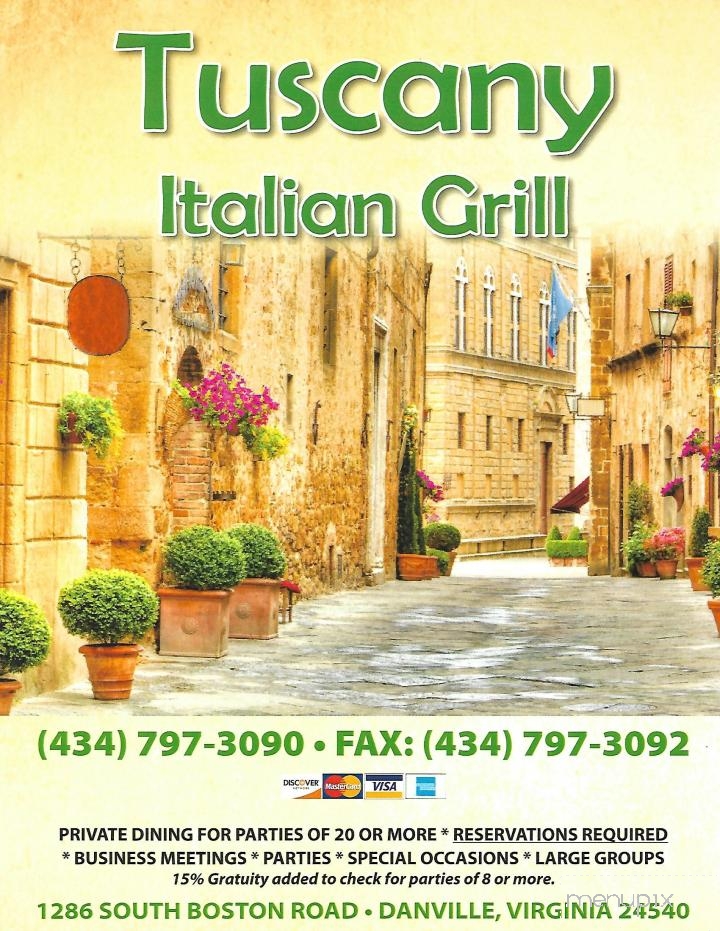 Tuscany Italian Grill - Danville, VA